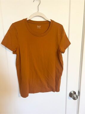 Madewell Short Sleeve Crewneck Tee - Rust Orange
